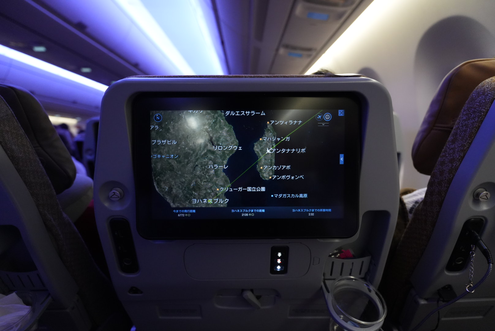 SQ478便 マダガスカル島上空