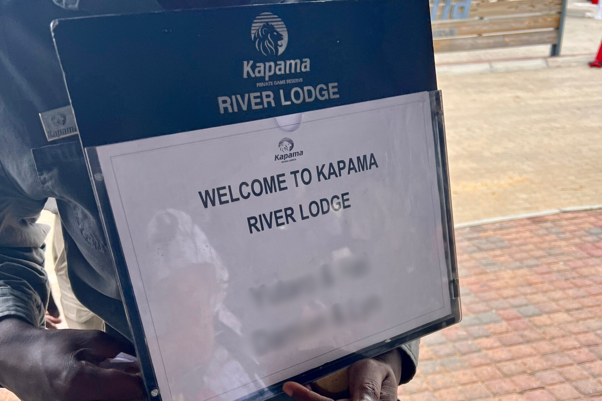 Kapama River Lodge ウェルカムボード